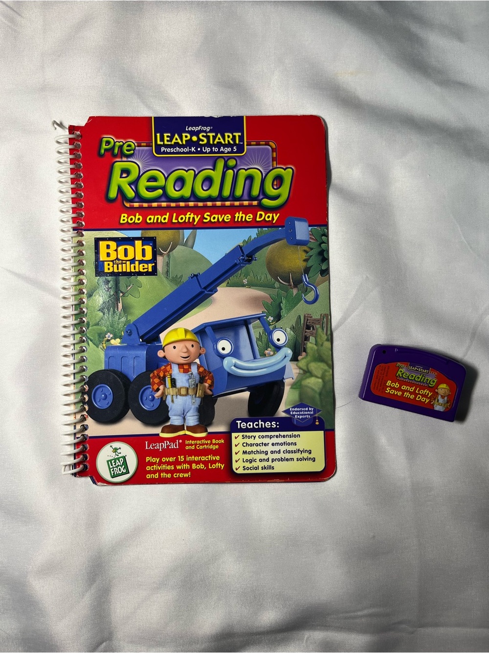 Vintage LeapFrog LeapPad Bob &‎ Lofty Save the Day Book & Cartridge Pre-Reading